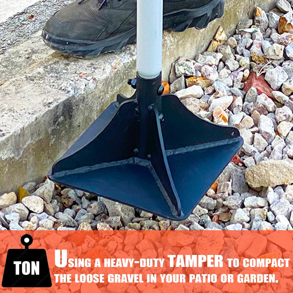 Generic tamper used on paver project demonstrating even leveling and precise tamping