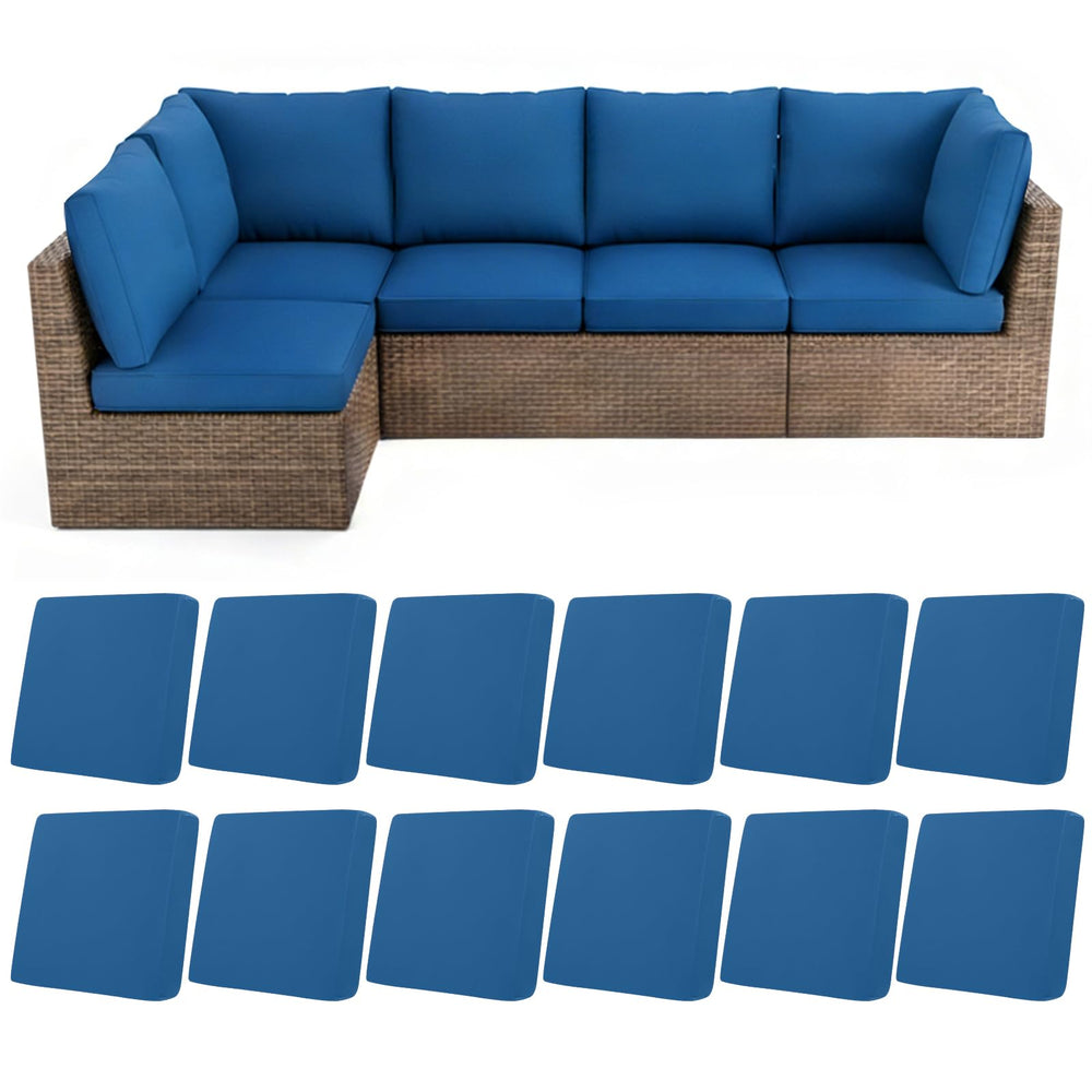 HEBE RUGS front view on patio sofa showing refreshed seating