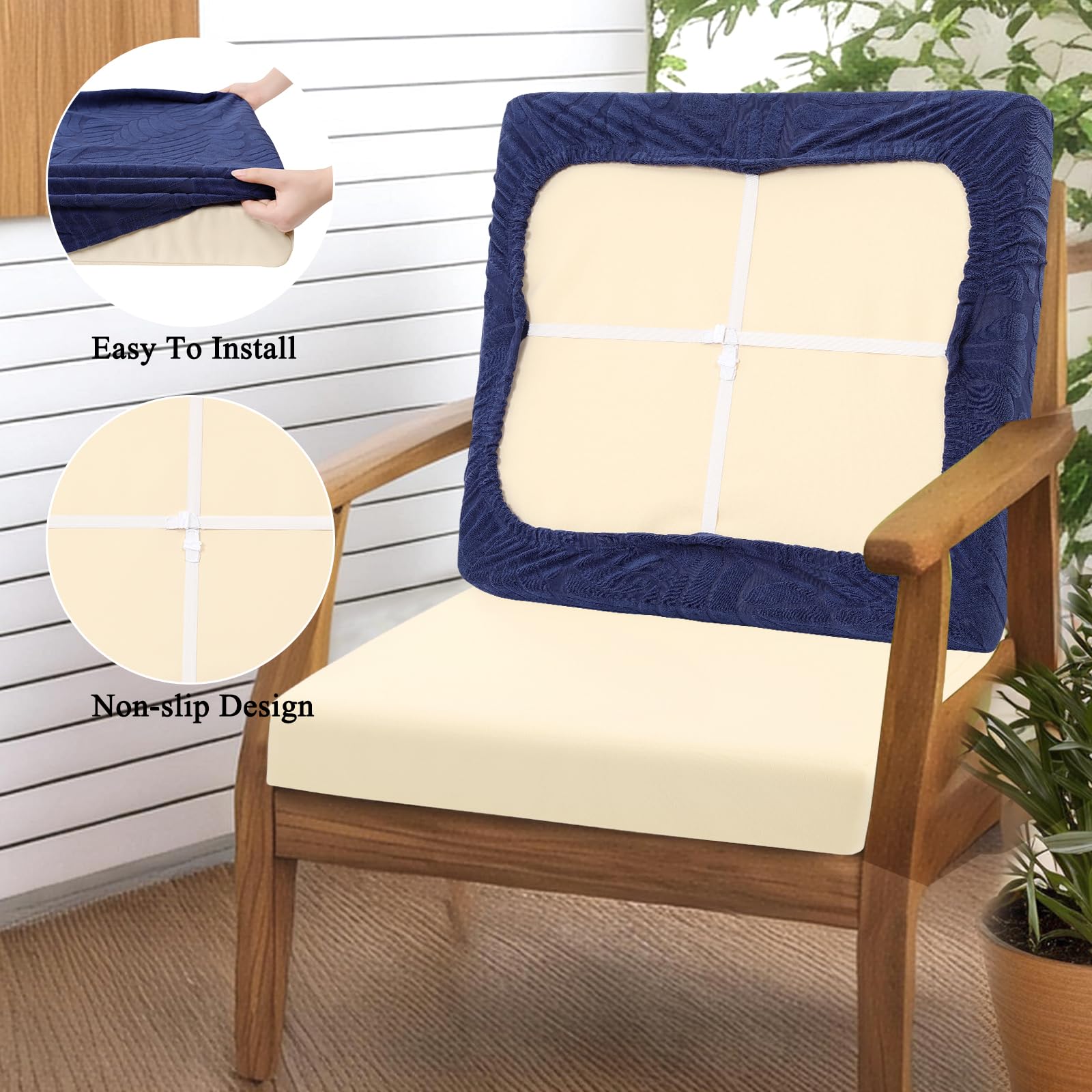 HEBE RUGS cover in washing machine showing easy machine-wash care