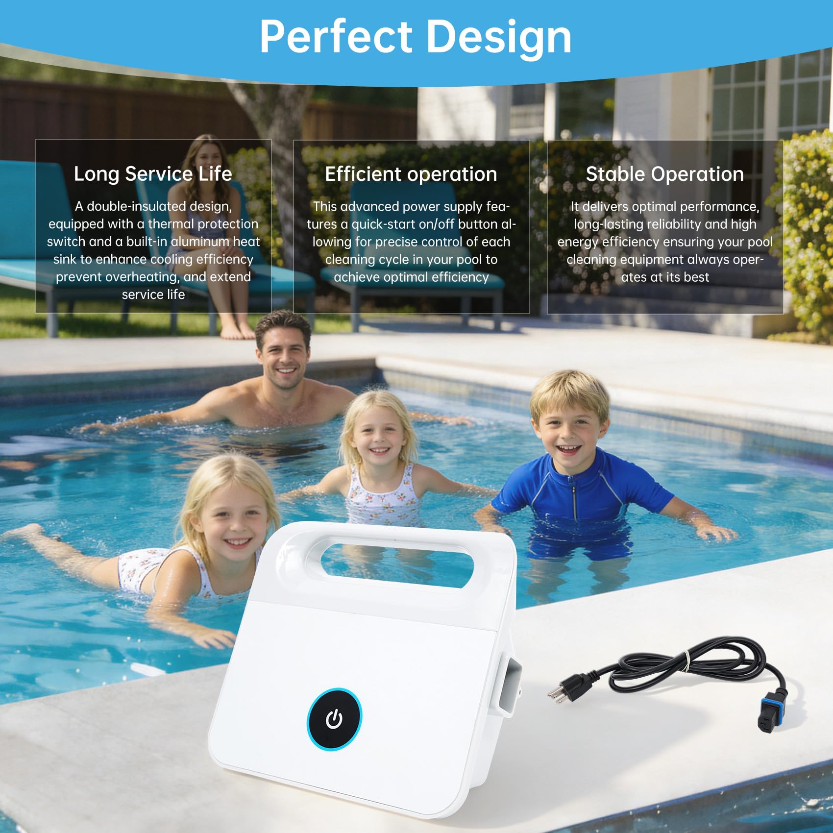 heculy label and specs detail image showing voltage and safety information for confidence
