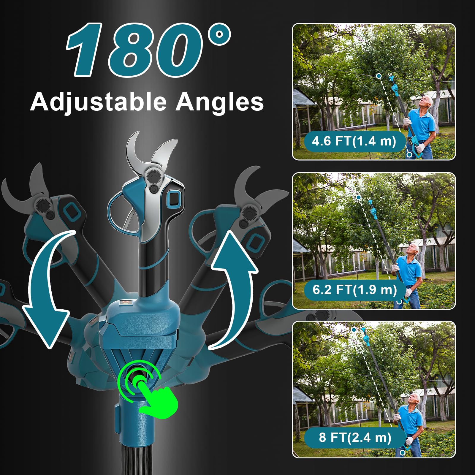 HECUSAM pair of 21V 2.0Ah batteries for uninterrupted pruning and quick swaps