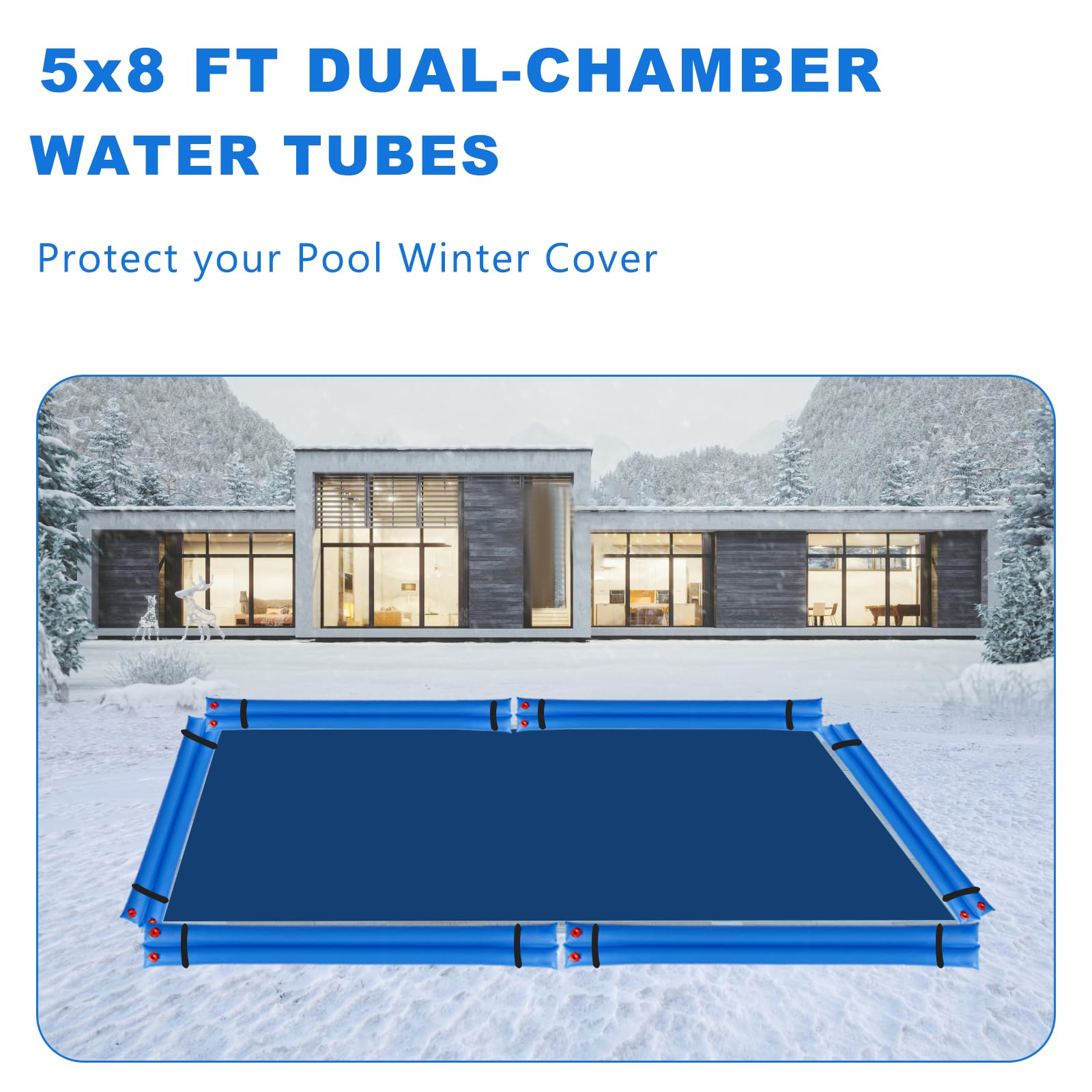 Hedday folded water tubes in storage demonstrating compact, space-saving benefit