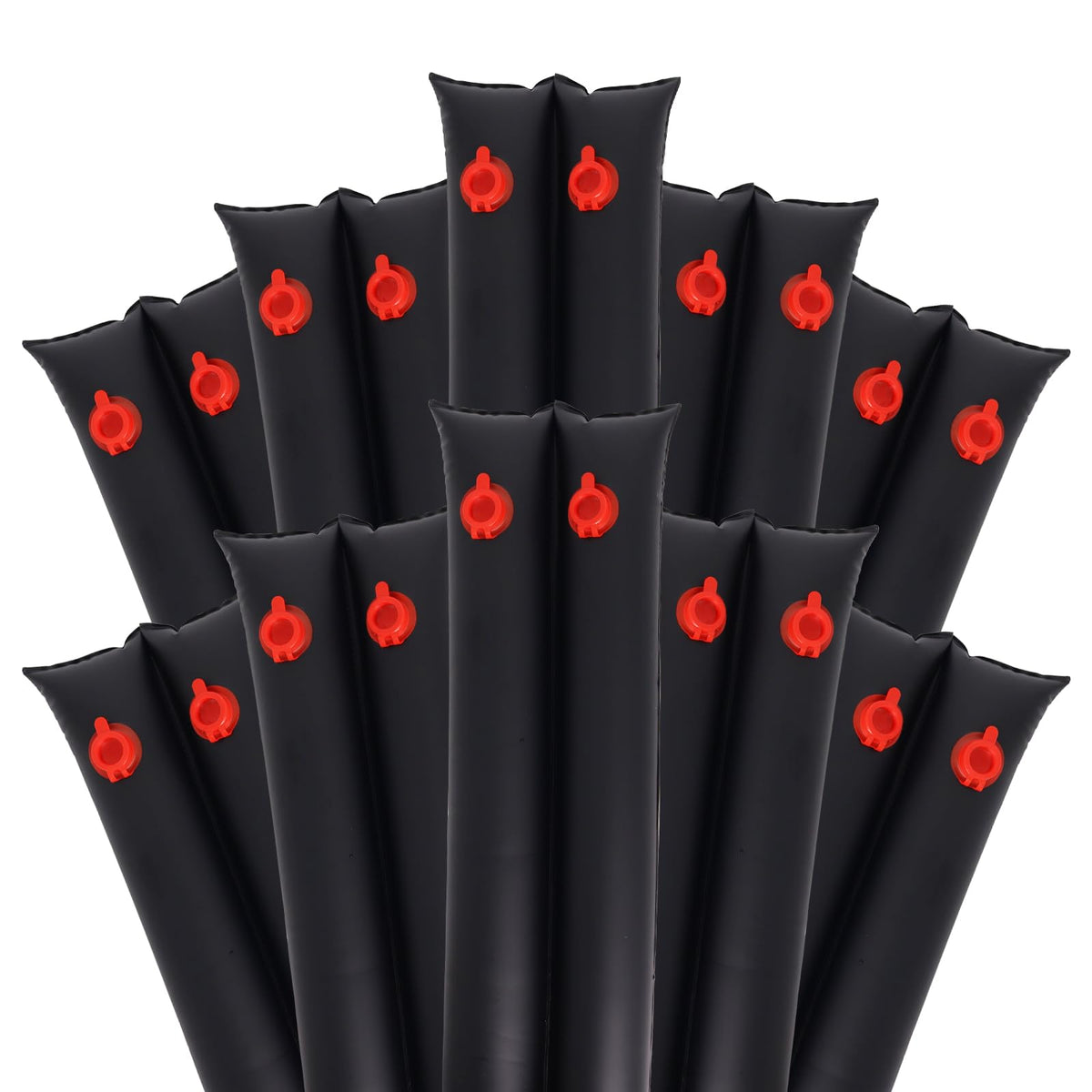 Hedday front view of 8ft water tubes showing pack and benefit of secure cover anchoring