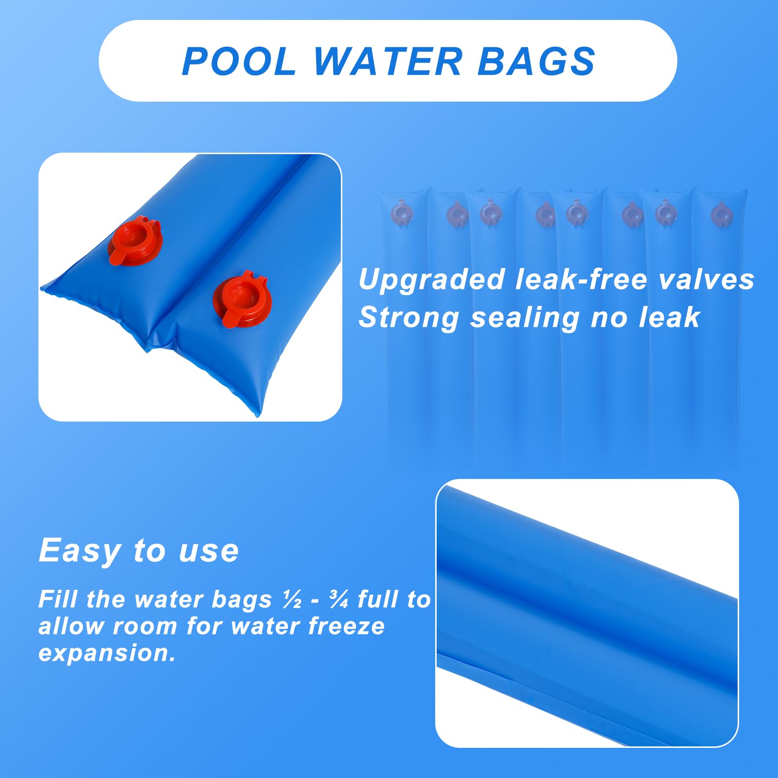 Hedday tube beside pool edge illustrating 8ft length and coverage benefit