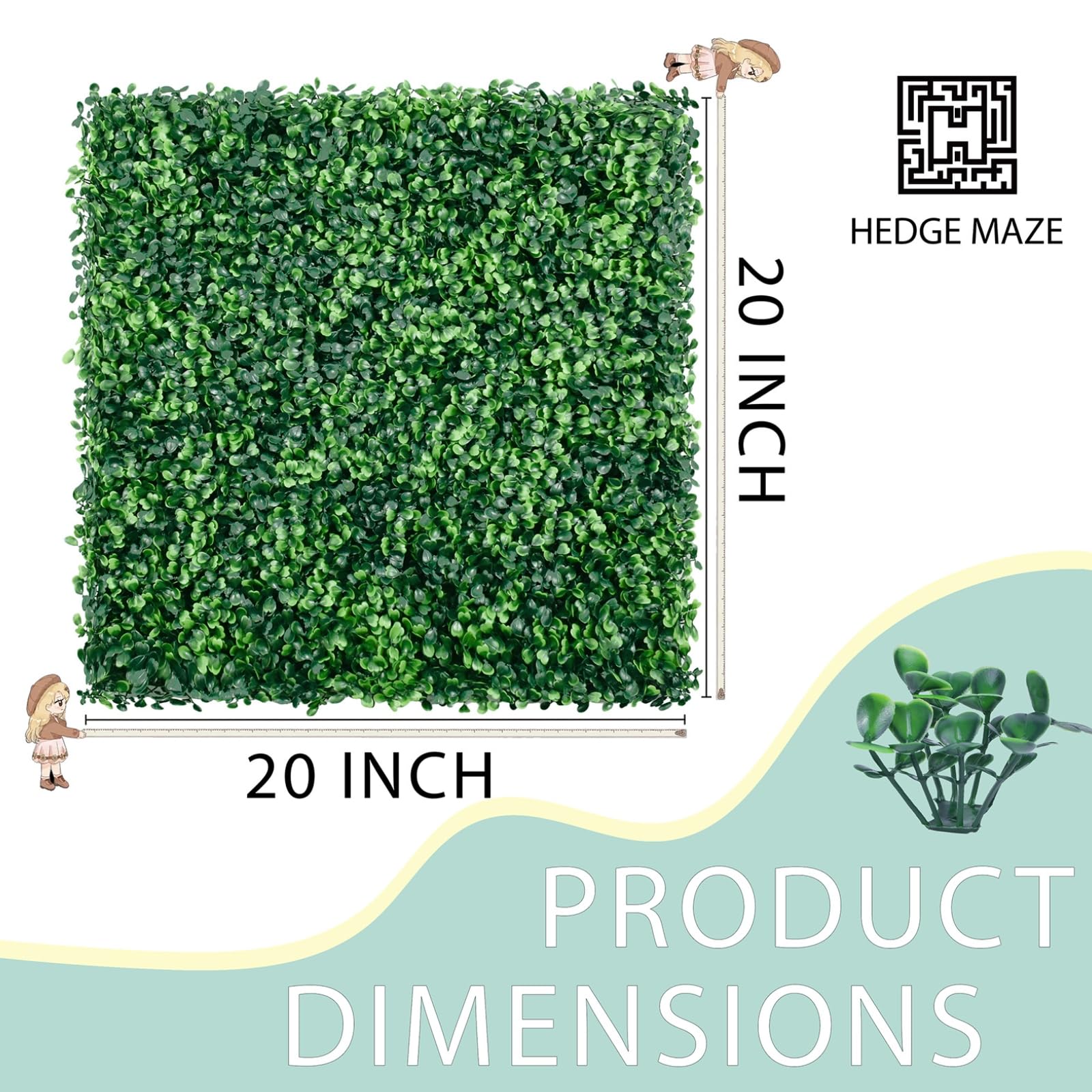 HEDGE MAZE close-up leaf texture with lifelike color blend for realistic depth