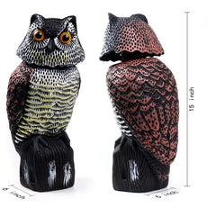Hedoc owl head closeup highlighting rotating wind vane and motion realism