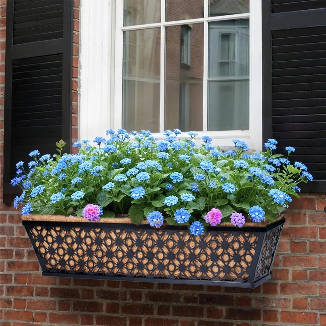 hehimhis planter filled with blooming flowers showing strong curb appeal