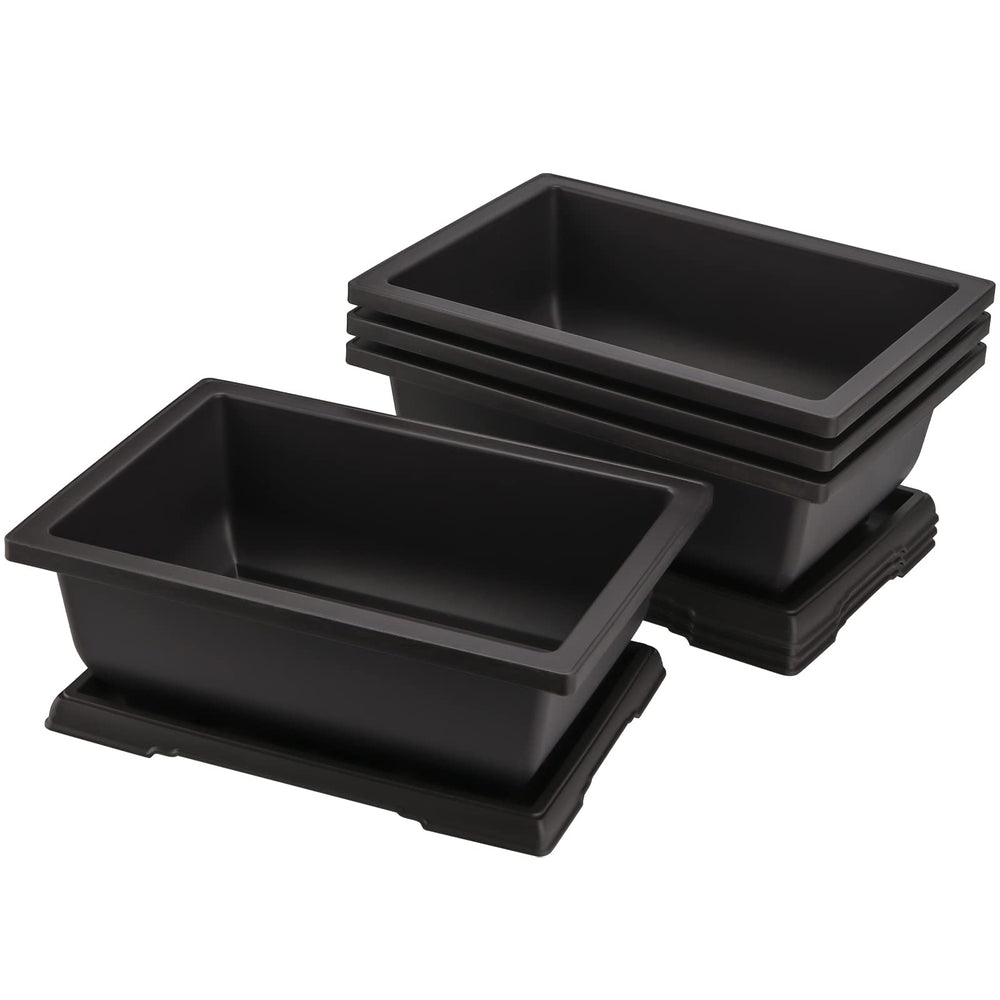 HEIHAK front view of rectangular bonsai pot showing clean lines and capacity benefit