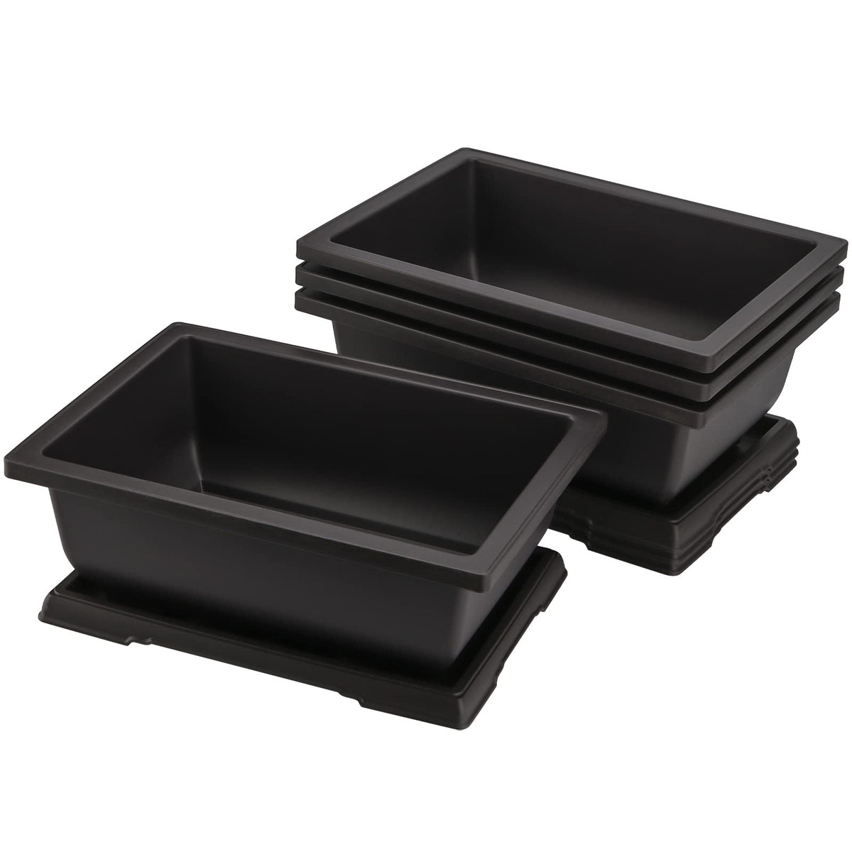 HEIHAK front view of rectangular bonsai pot showing clean lines and capacity benefit