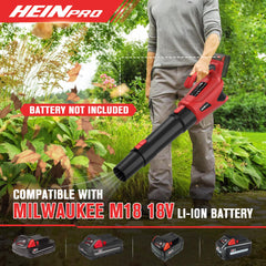 HEINPRO blower side profile highlighting airflow housing and durability advantage