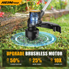 HEINPRO bump-feed head detail with line for quick on-the-fly advancement