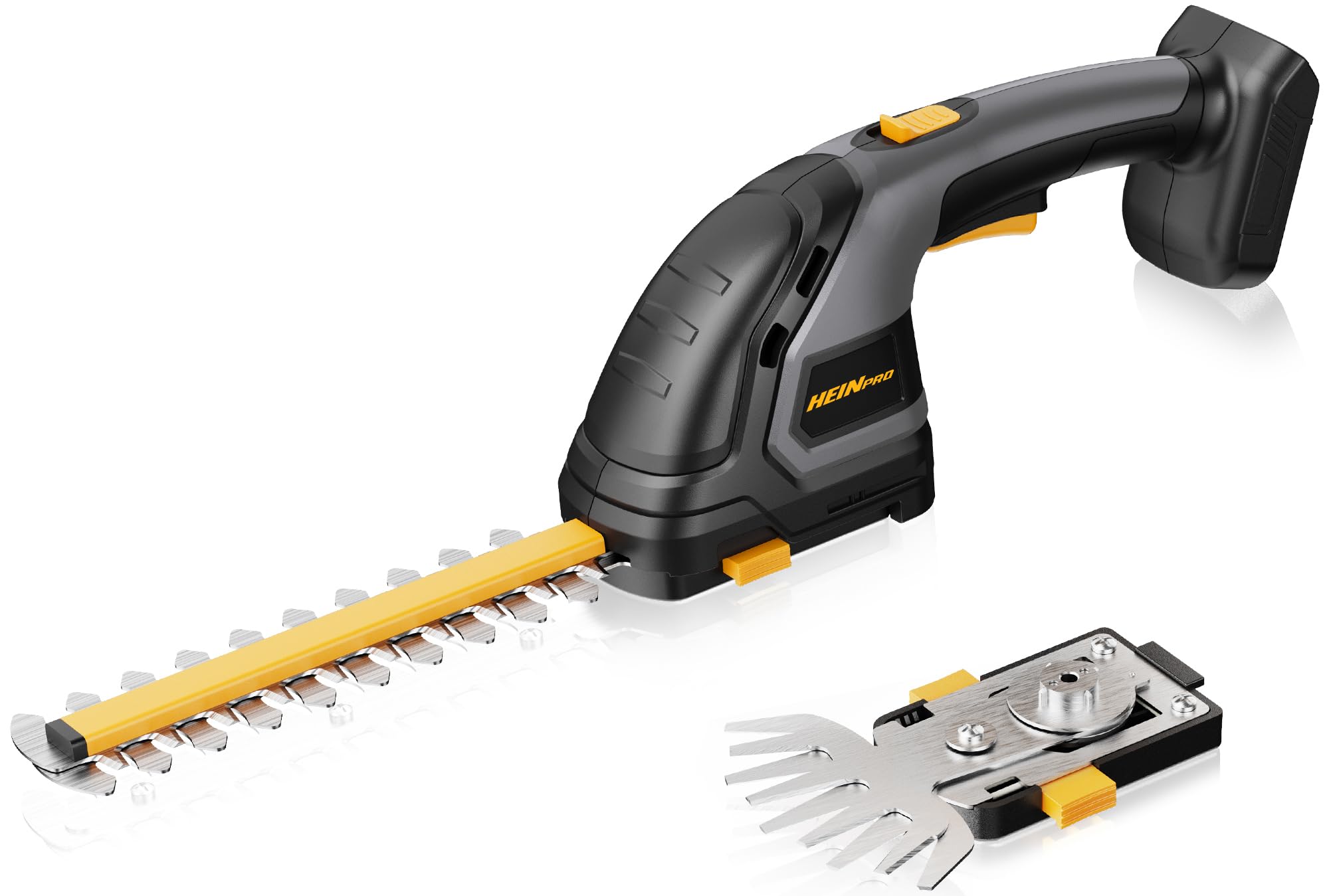 HEINPRO front view with DEWALT battery attached showing compatibility and mobility