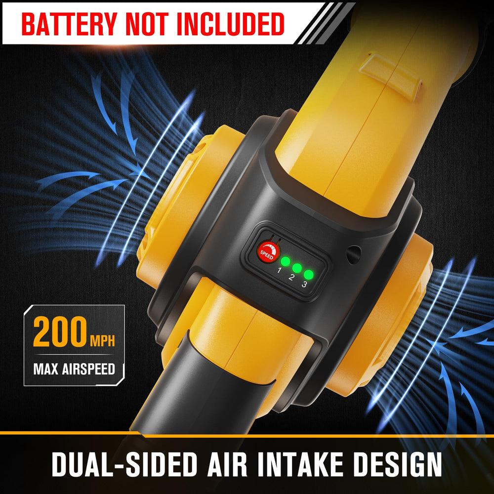 HEINPRO blower held in hand demonstrating 1.8 lb lightweight handling benefit