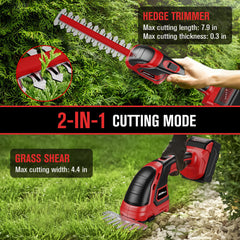 HEINPRO in use trimming a hedge illustrating efficient yard work benefit