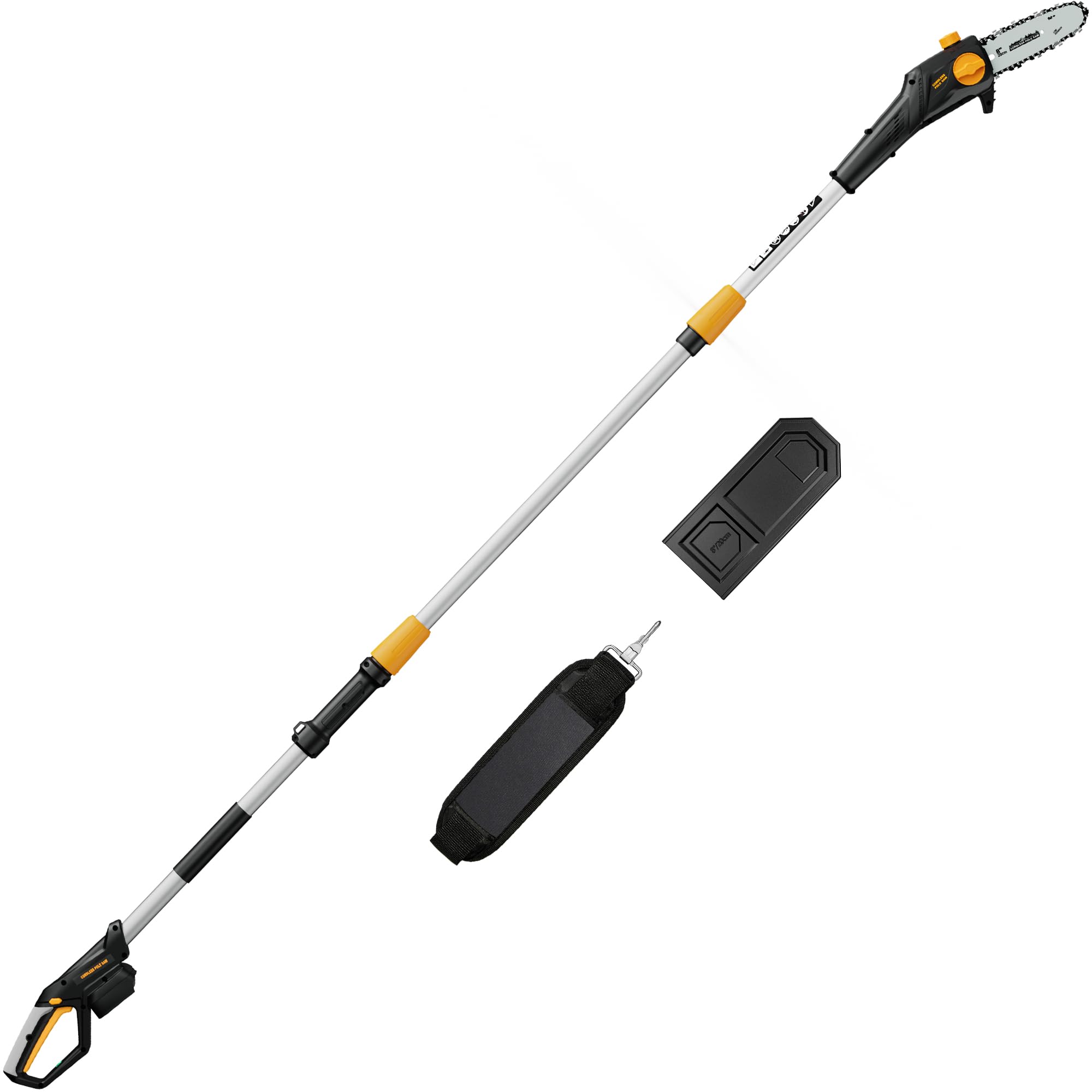 HEINPRO pole saw front view showcasing compact design and balanced handling