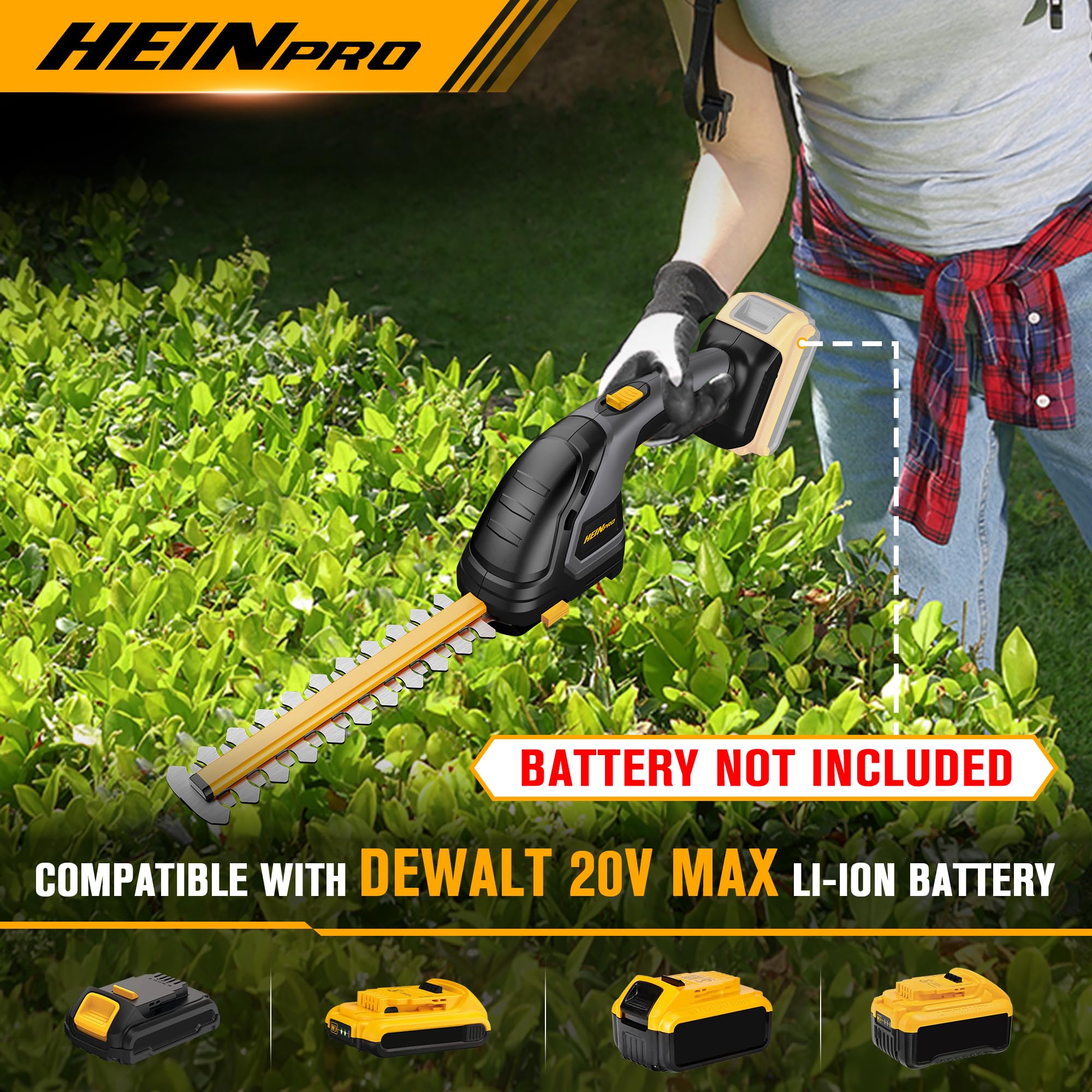 HEINPRO short blade grass shear close-up for precise lawn edging benefit