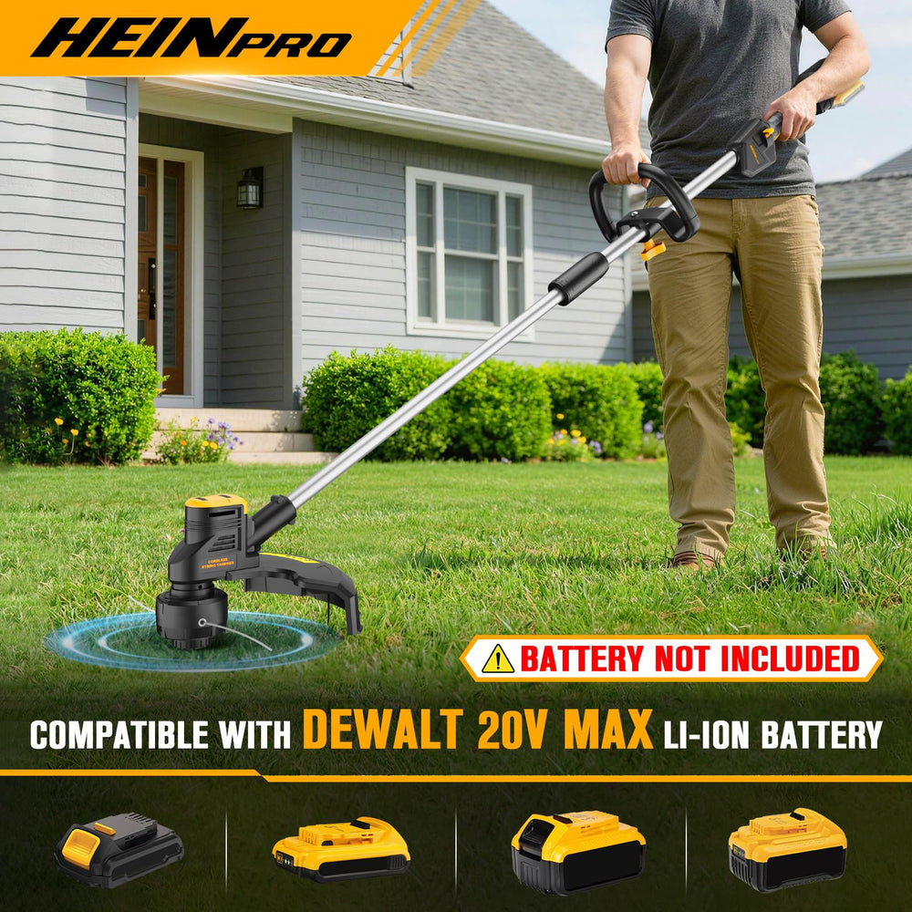 HEINPRO side profile displaying 16-inch cutting swath for faster trimming