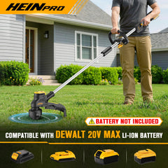 HEINPRO side profile displaying 16-inch cutting swath for faster trimming