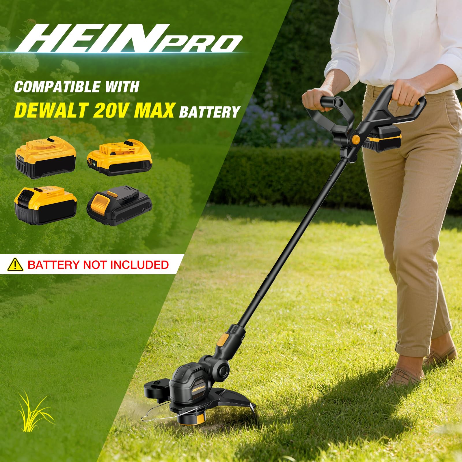 HEINPRO rotating cutting head close-up showing 90° rotation for easy switch to edging and precise control