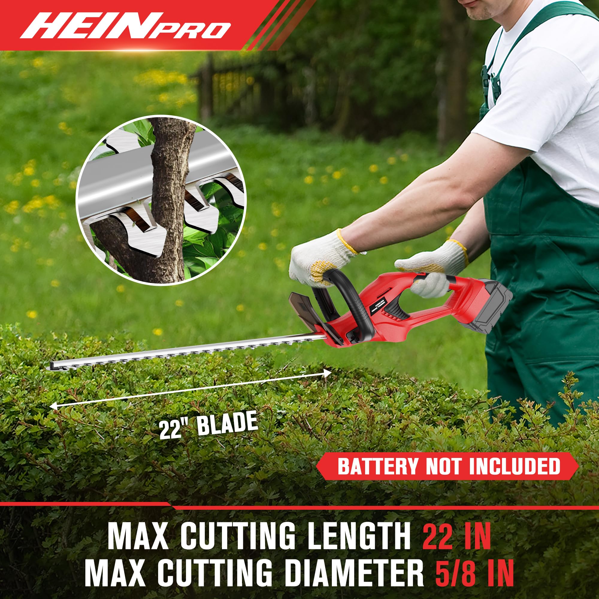 HEINPRO wrap-around front handle grip, improved control and safer handling benefit