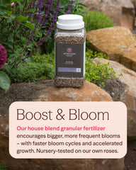 Heirloom Roses granular texture close-up illustrating slow-release particles and even nutrient delivery