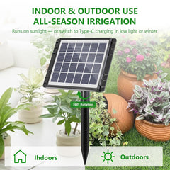 HEKIWAY solar panel close-up charging pump for energy-efficient watering