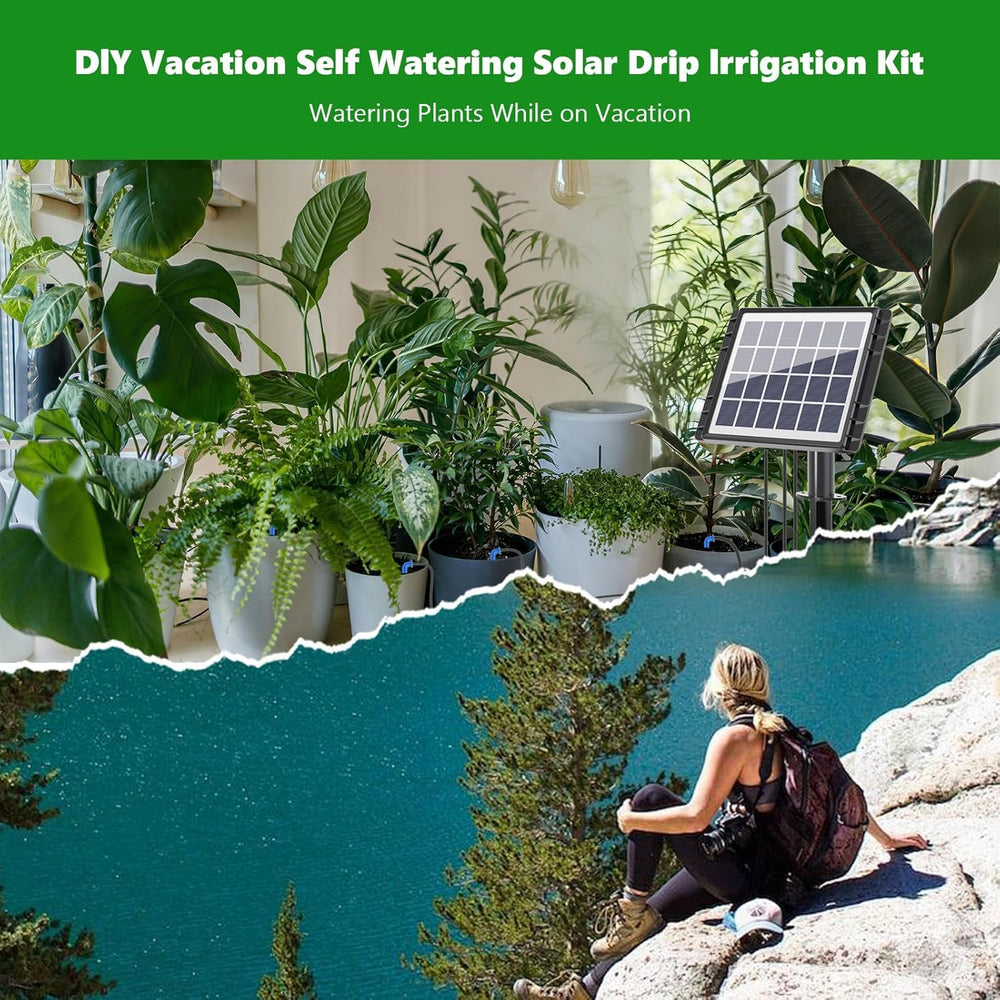 HEKIWAY system installed on balcony demonstrating hands-free plant care