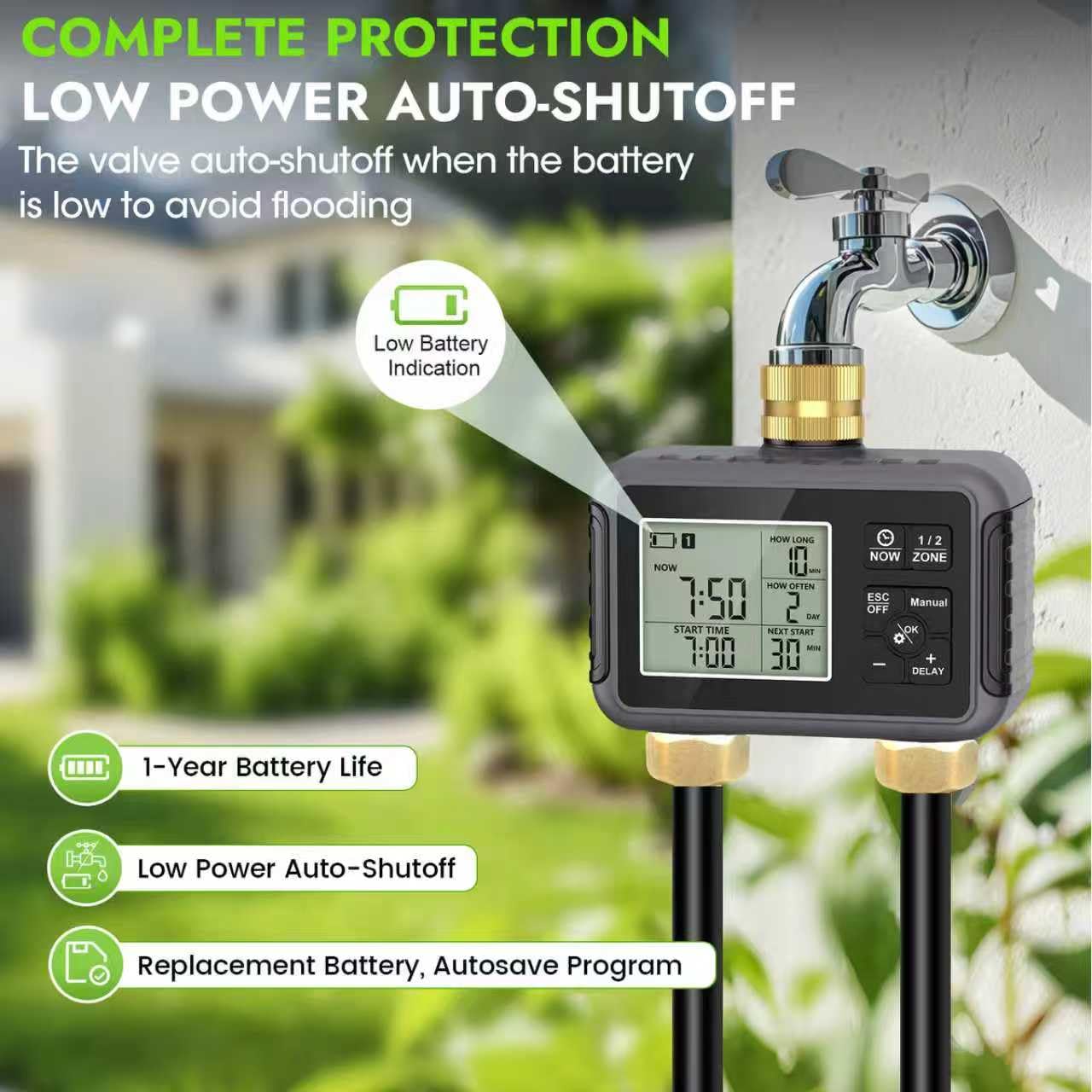 HEKIWAY smart timer display and controls for automatic schedules