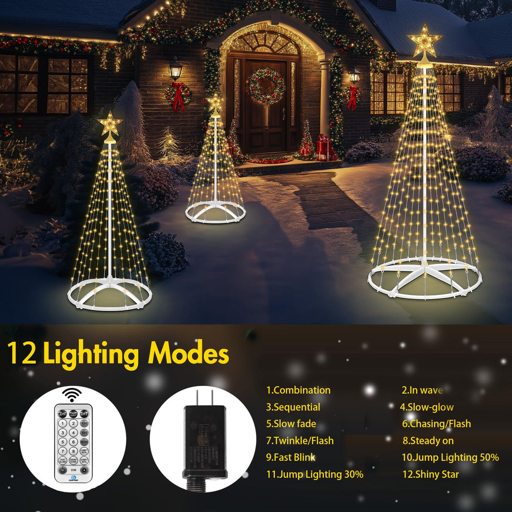 HELESIN star topper close-up showing illuminated star detail, enhances festive focal point