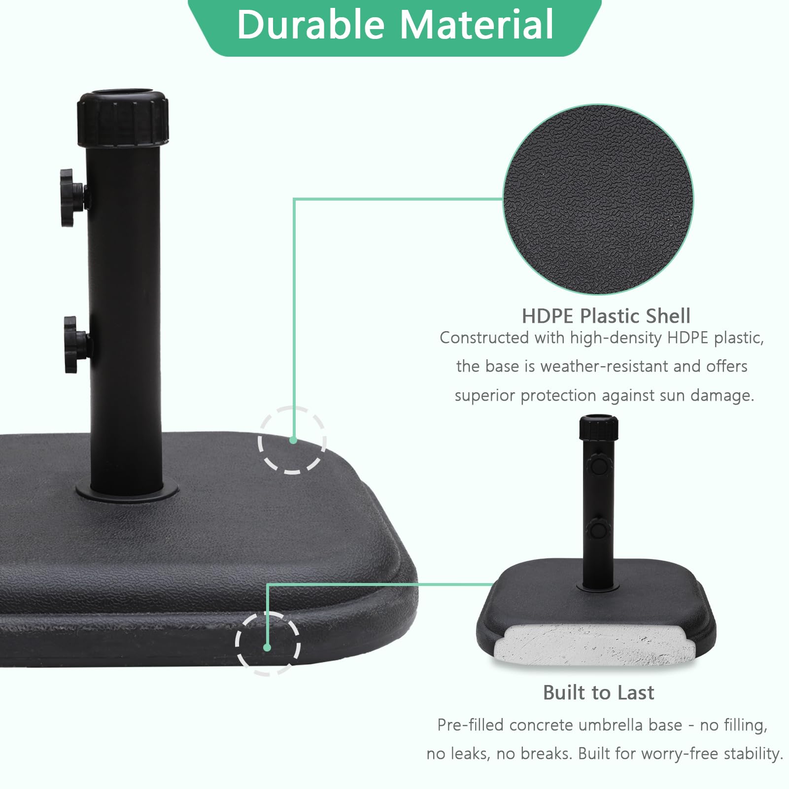 Helios&Hestia close-up of dual locking knobs provides secure pole grip benefit