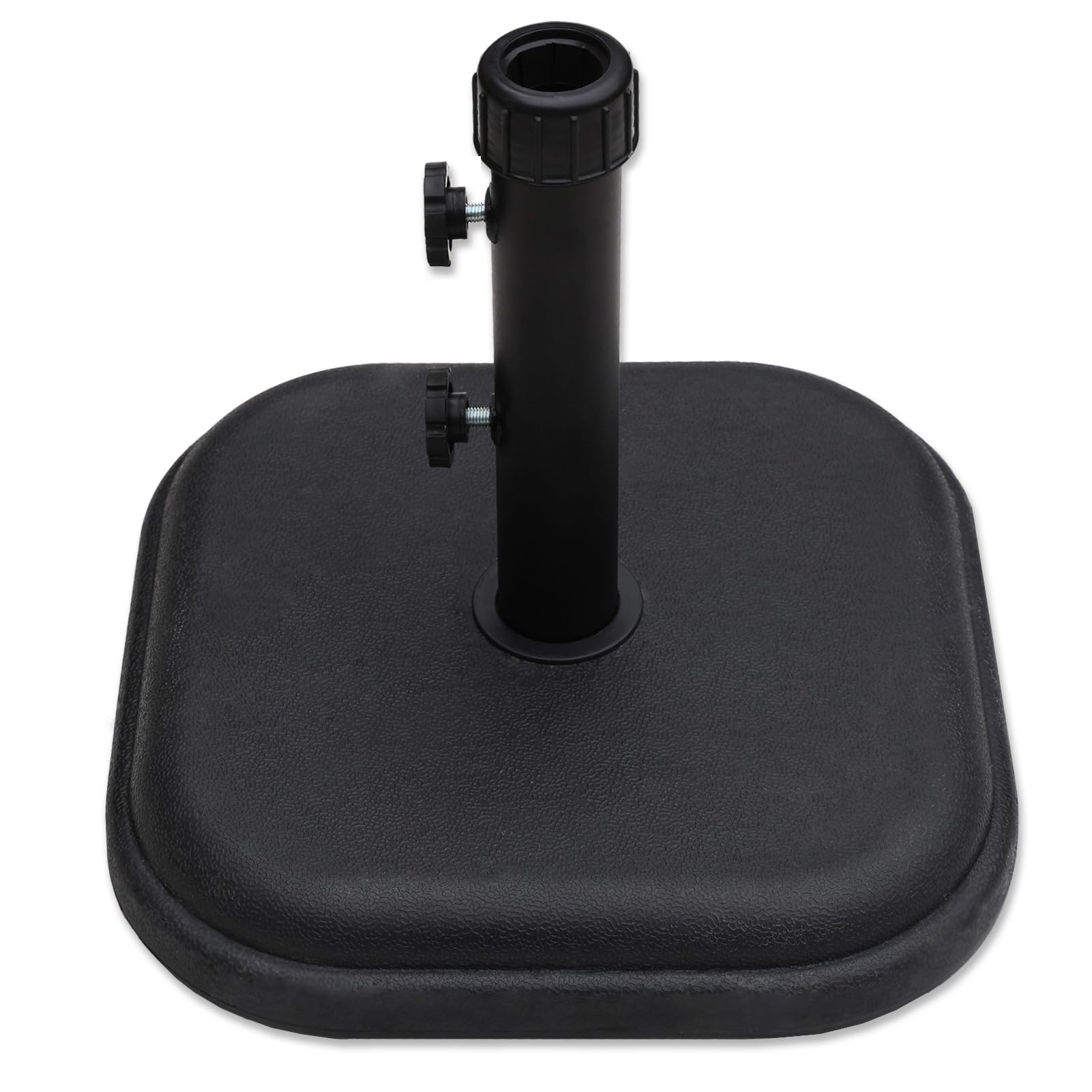 Helios&Hestia front view of umbrella base shows stable design and aesthetic