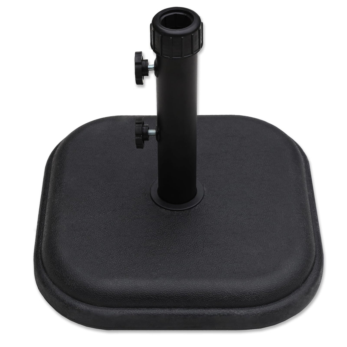 Helios&Hestia front view of umbrella base shows stable design and aesthetic