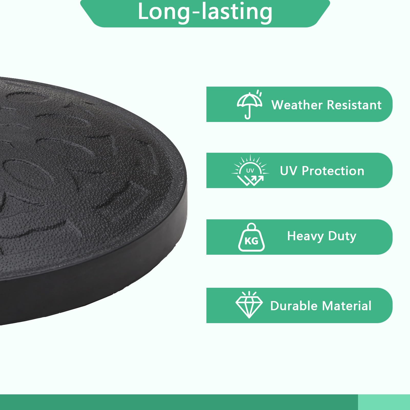 Helios&Hestia umbrella base in use on patio securing a market umbrella