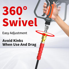Heliwoo 3/8-inch hose profile demonstrating steady water flow