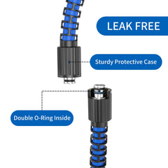 Heliwoo hose M22 end fitting close-up enabling universal connection