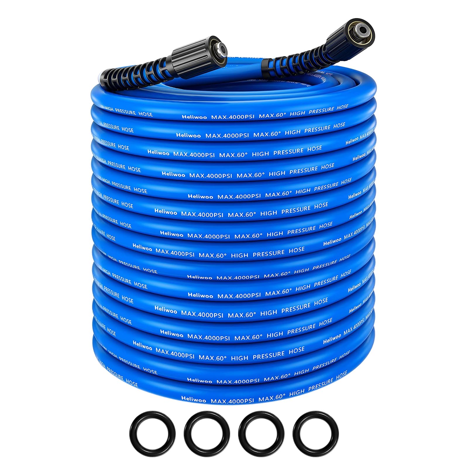 Heliwoo hose front packaging showing features and length benefit