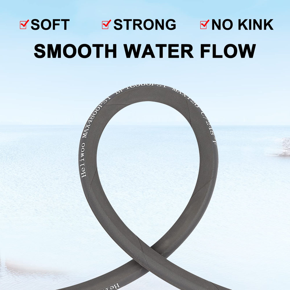 Heliwoo hose connected in carwash bay demonstrating reliable daily use