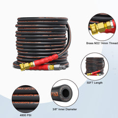 Heliwoo hose in use cleaning driveway for faster job completion