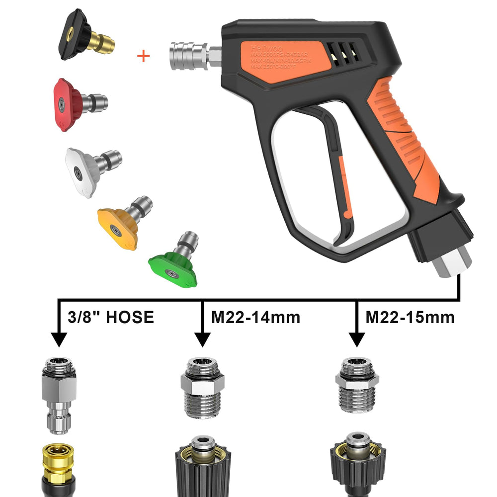 Heliwoo pressure gun cleaning a car to demonstrate power and practical cleaning benefit