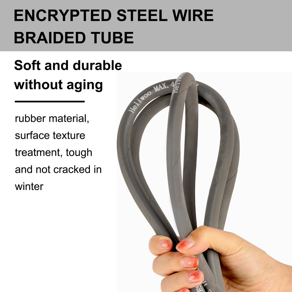 Heliwoo hose neatly rolled for storage and convenient transport benefit