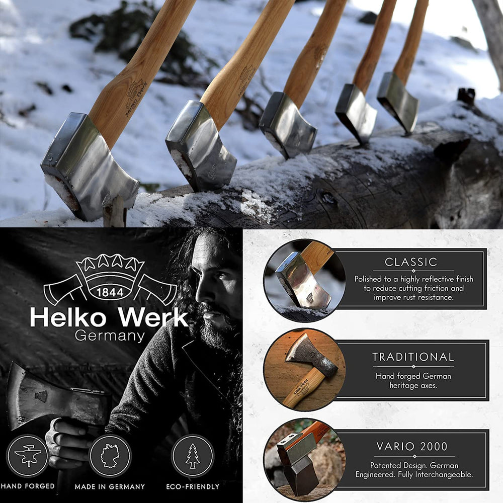 1844 Helko Werk Forester felling a tree demonstrating cutting power