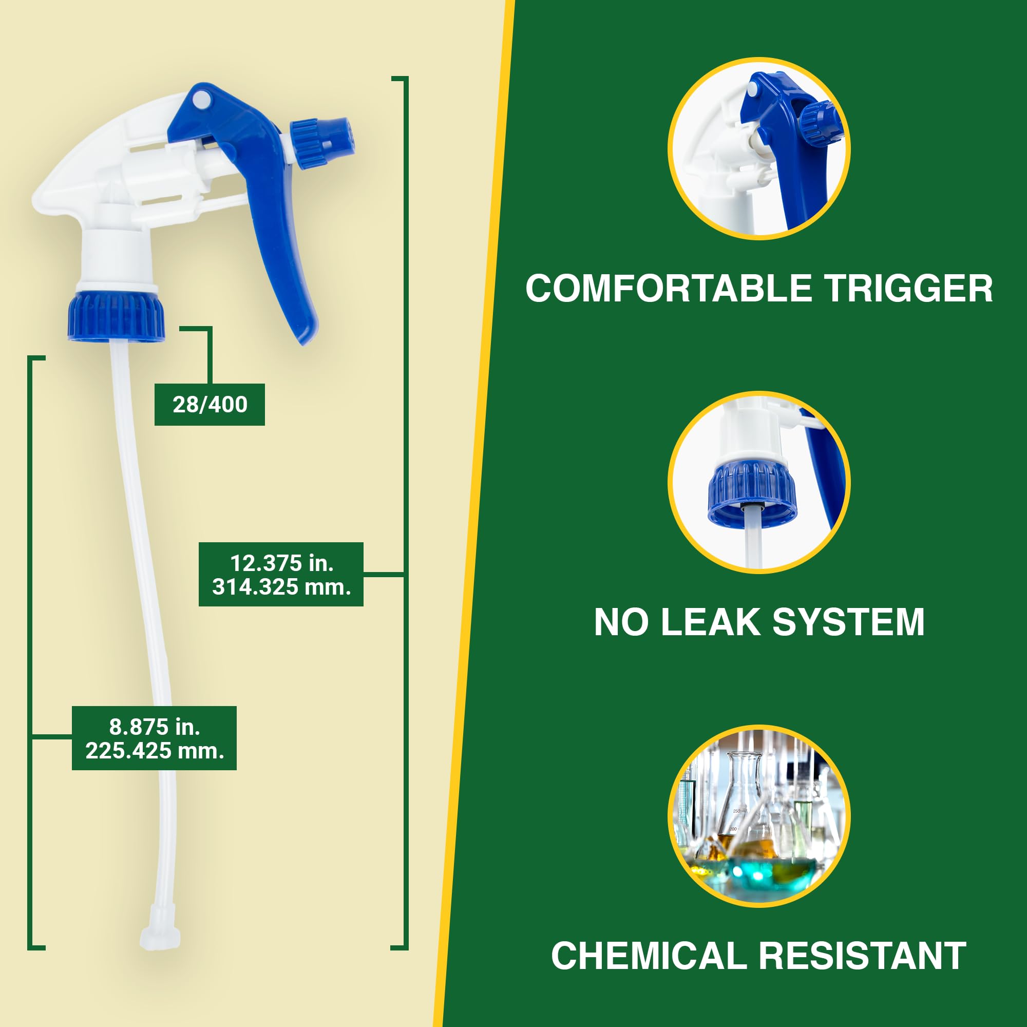 Heluva Green trigger held in hand demonstrating size and comfortable use