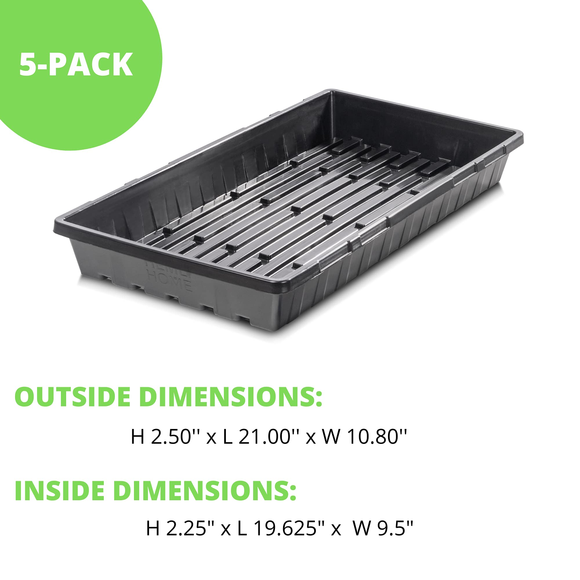 Hemlock tray used in hydroponic setup showing adaptable drainage control