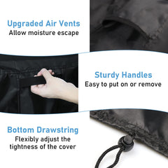 Hengme reinforced bottom drawstring pulled tight, keeps cover windproof and secure