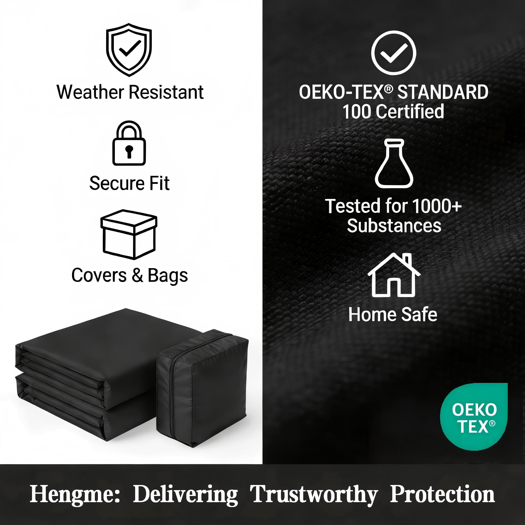 Hengme cover on patio setting protecting table and chairs in outdoor lifestyle