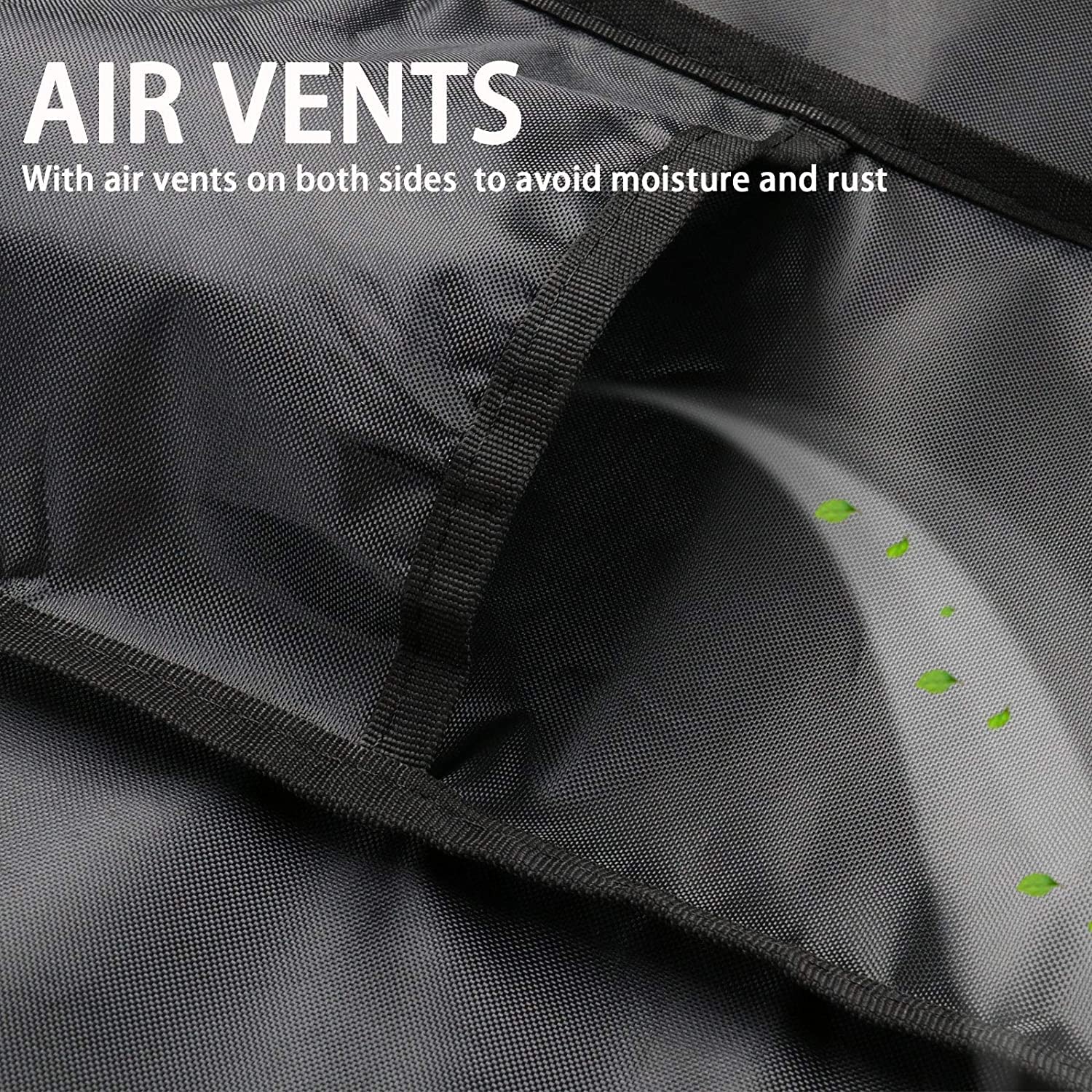 Hengme air vent detail allowing airflow to reduce condensation and rust