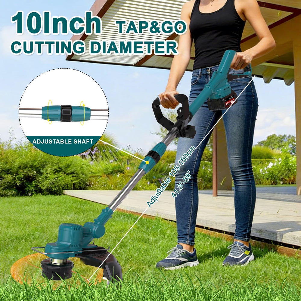 Hengriacly TAP-N'-GO head close-up enables fast line feed and easy maintenance
