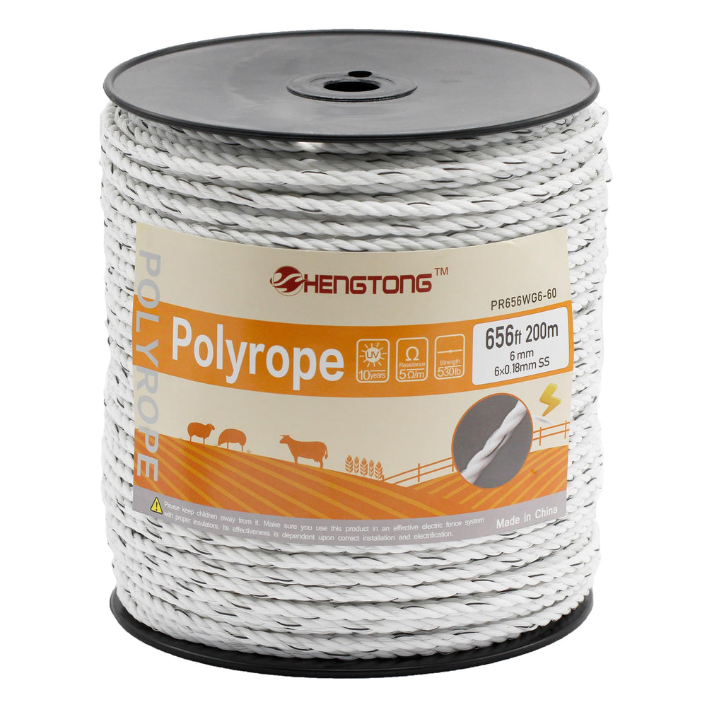 HENGTONG front view of white rope roll showing length and neat packaging, easy handling