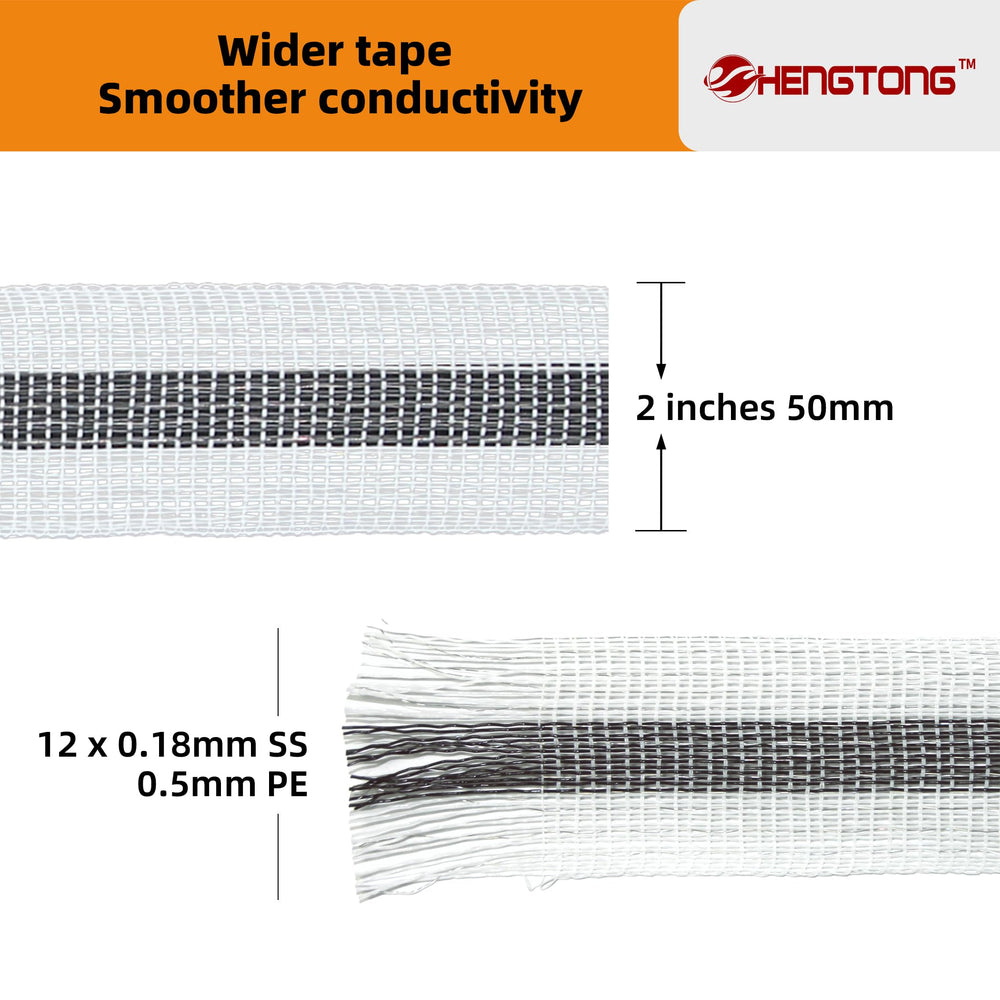 HENGTONG polytape installed around a horse paddock showing clear visibility and safety