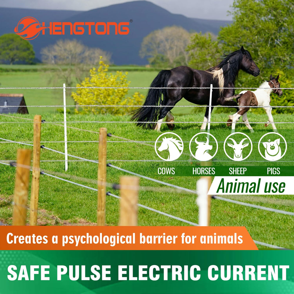 HENGTONG polywire installed on posts showing clear visibility benefit